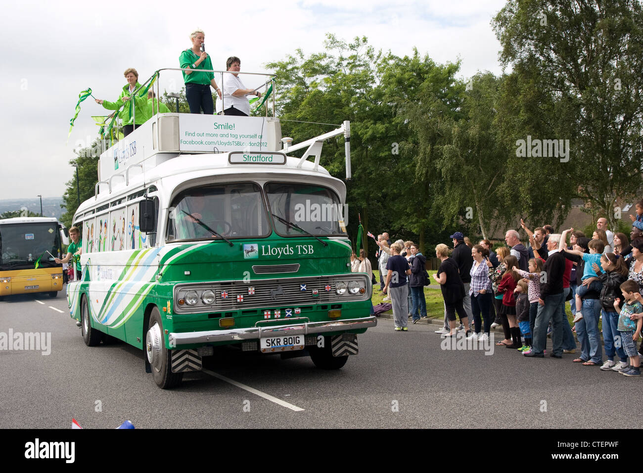 Olympic torch relay Gravesend Road Strood Stock Photo Alamy