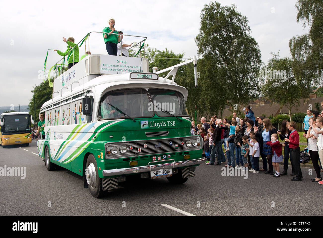 Olympic torch relay Gravesend Road Strood Stock Photo Alamy