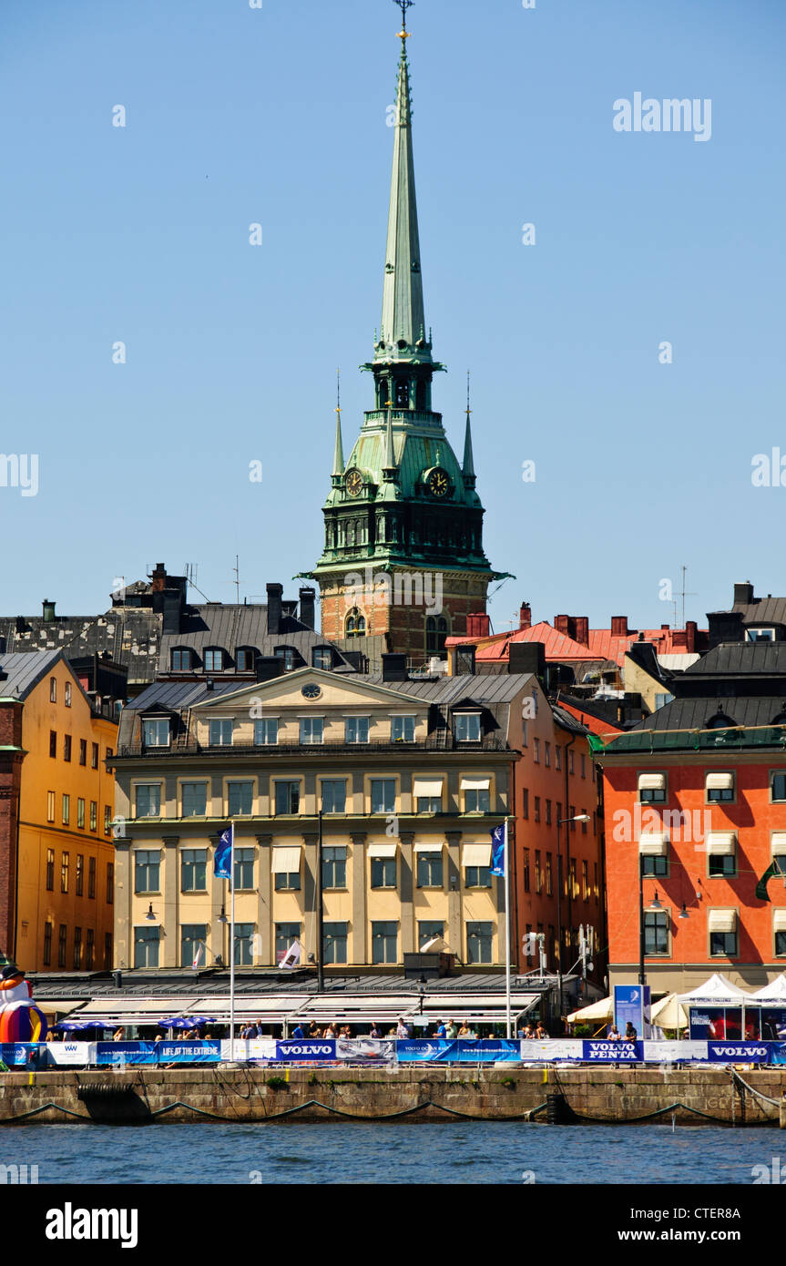 Stadsgardensleden,Hotels,Volvo Penta round the world Yacht Race,Old Town,Gamla Stan,Stockholm,Sweden,Scandinavia Stock Photo