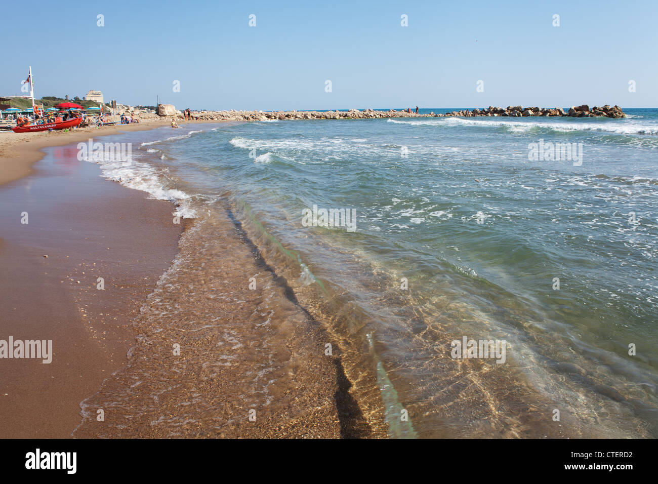 The Anzio beach, Tyrhenian Sea, Italy. Stock Photo