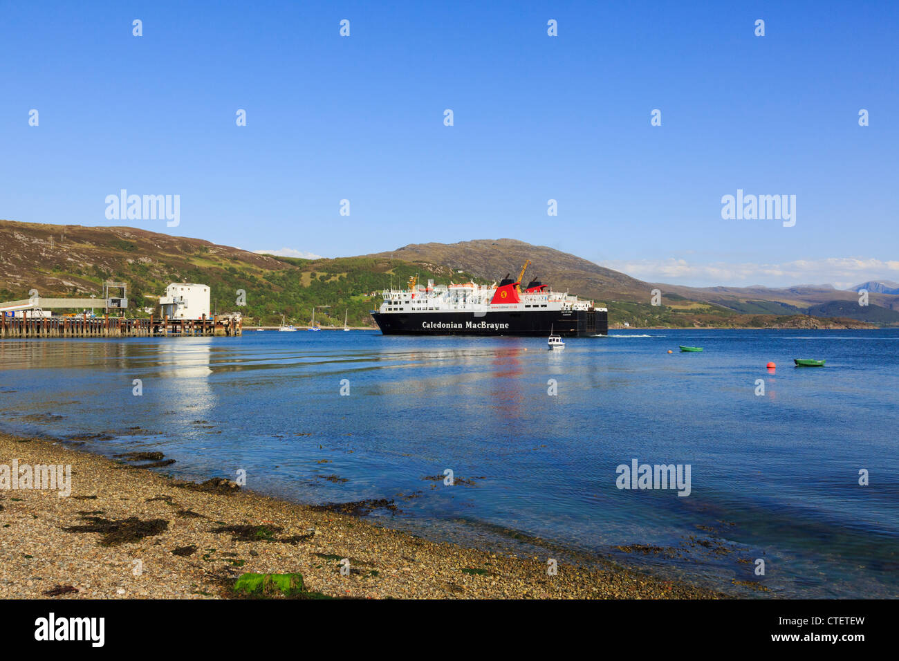 Caledonian MacBrayne ferry from Stornoway Isle of Lewis, sailing into