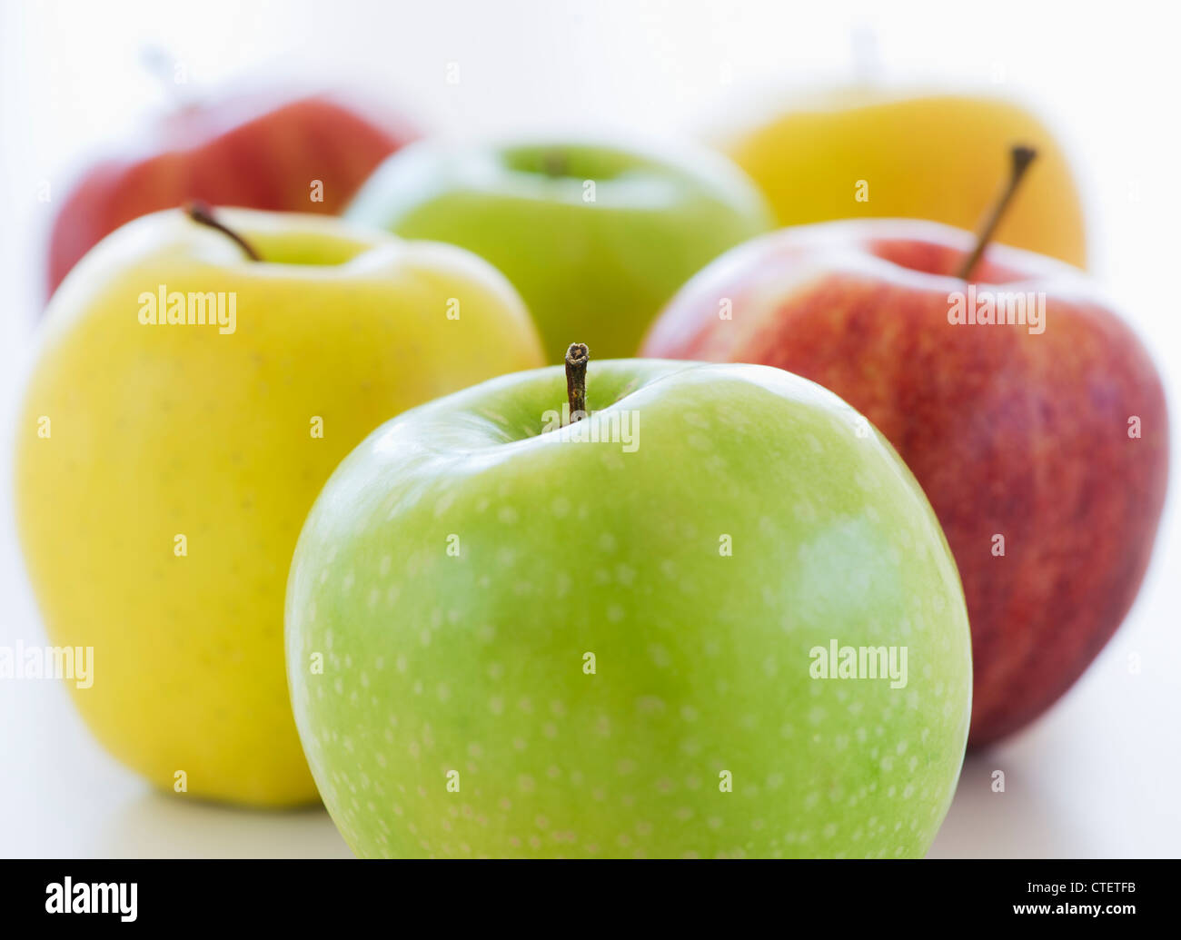 Close up of colorful apples, studio shot Stock Photo - Alamy