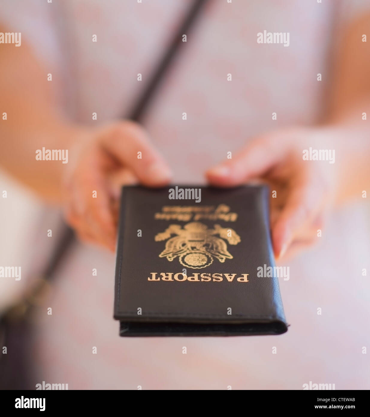 USA, New Jersey, Jersey City, Close up of woman's hands holding