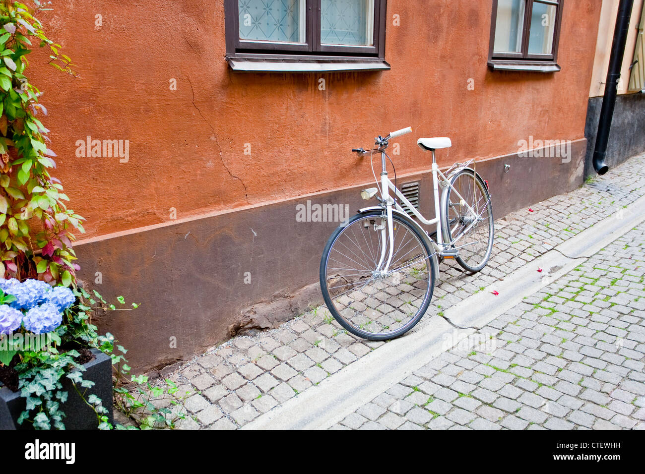 Prastgatan street in old town of Stockholm, Sweden Stock Photo
