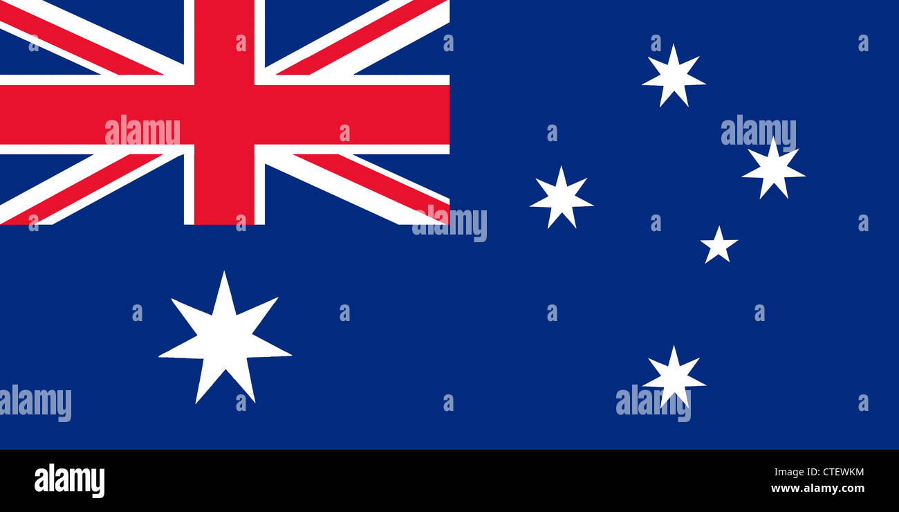 An image of the national flag of Australia Stock Photo