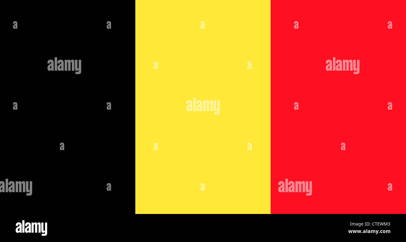 An image of the national flag of Belgium Stock Photo
