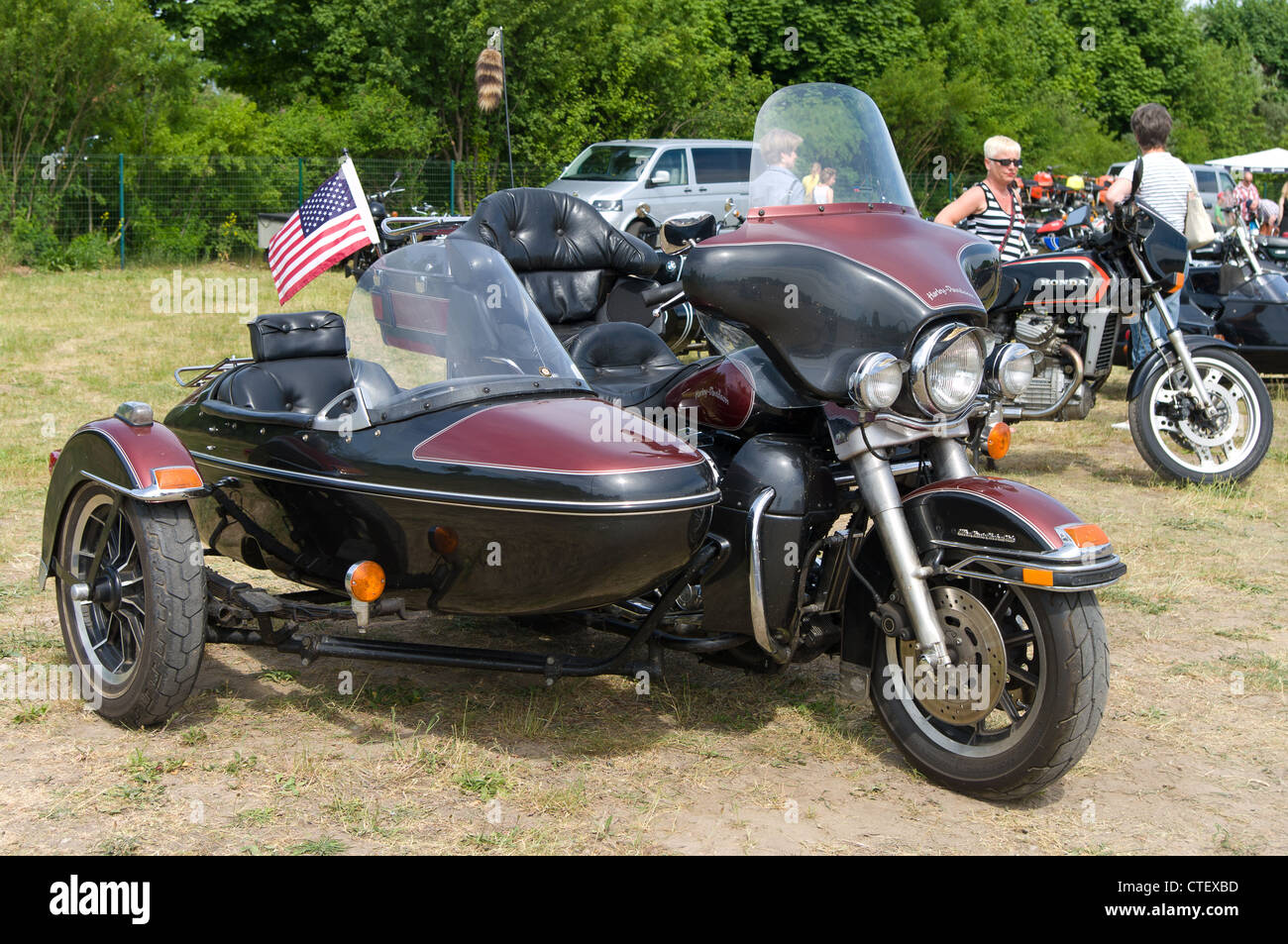 The motorcycle with sidecar Harley-Davidson Electra Glide 'Ultra Classic' Stock Photo