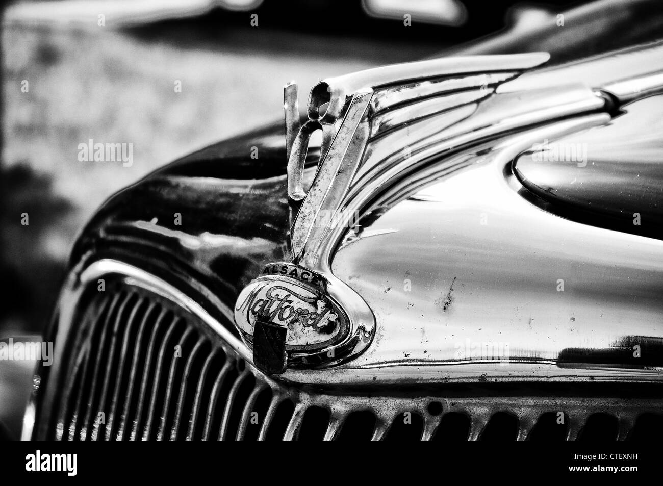 The emblem of the car Ford Model 48 (V8) Special Stock Photo