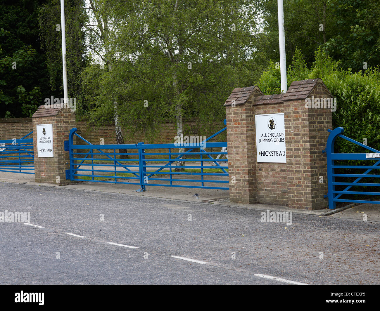 Entrance to All England Jumping course at Hickstead, West Sussex ...