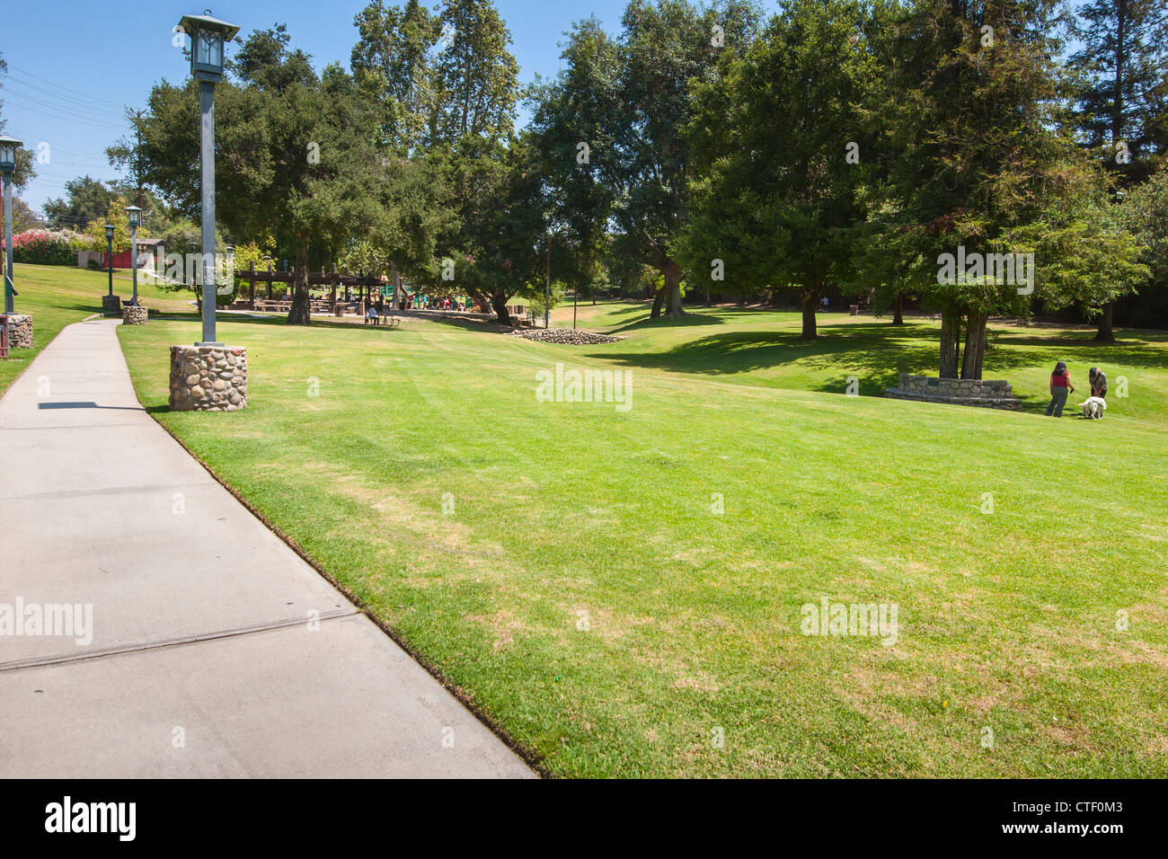 Scenic Garfield Park located in Pasadena, California. Stock Photo