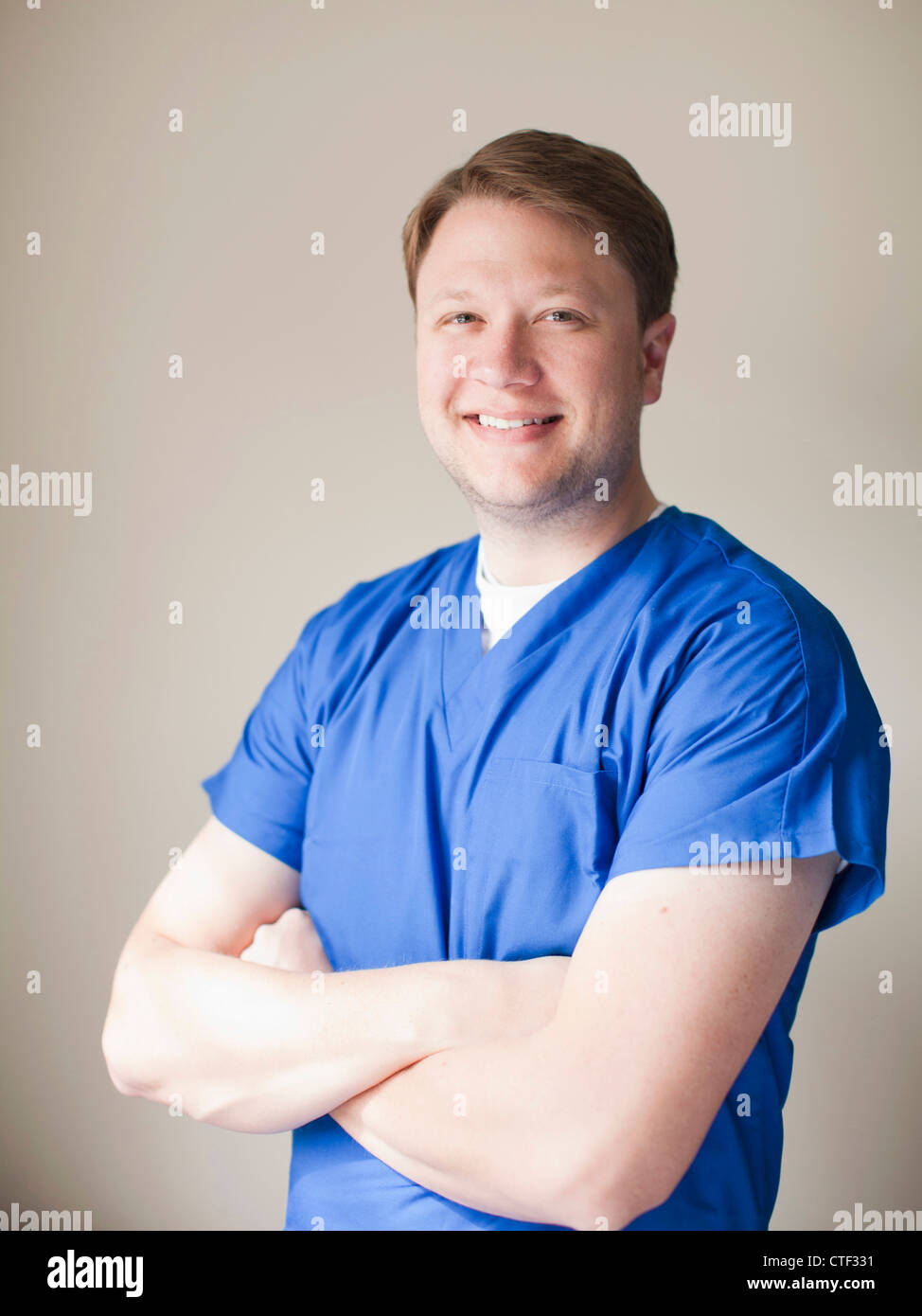 Portrait of male nurse Stock Photo