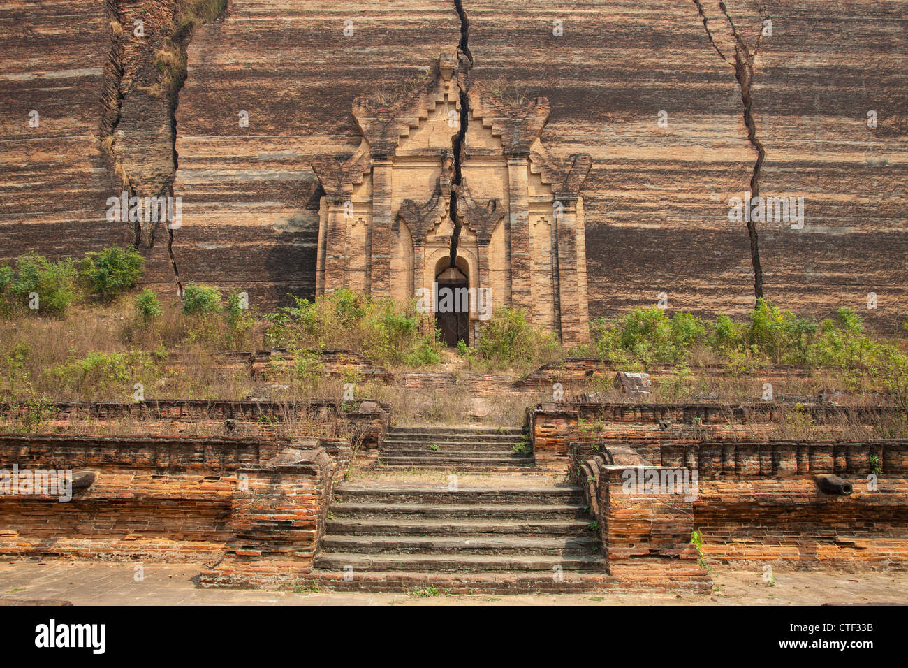 Mingun Paya Stupa Ruin in Mingun near Mandalay Myanmar Stock Photo