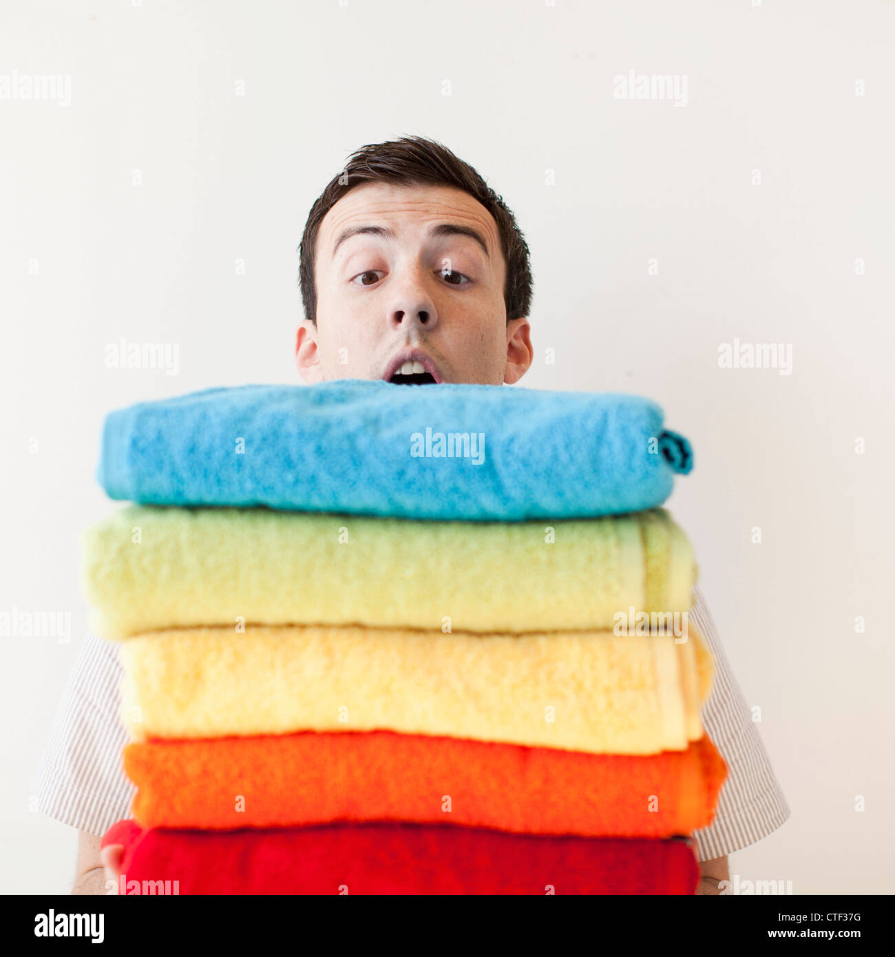 Coloured towels hires stock photography and images Alamy