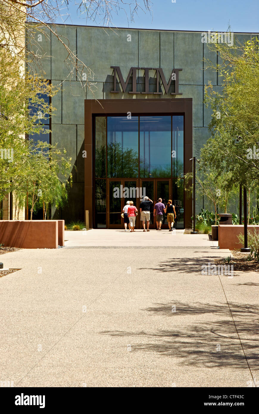 Visitors tourists entrance plaza to Musical Instrument Museum