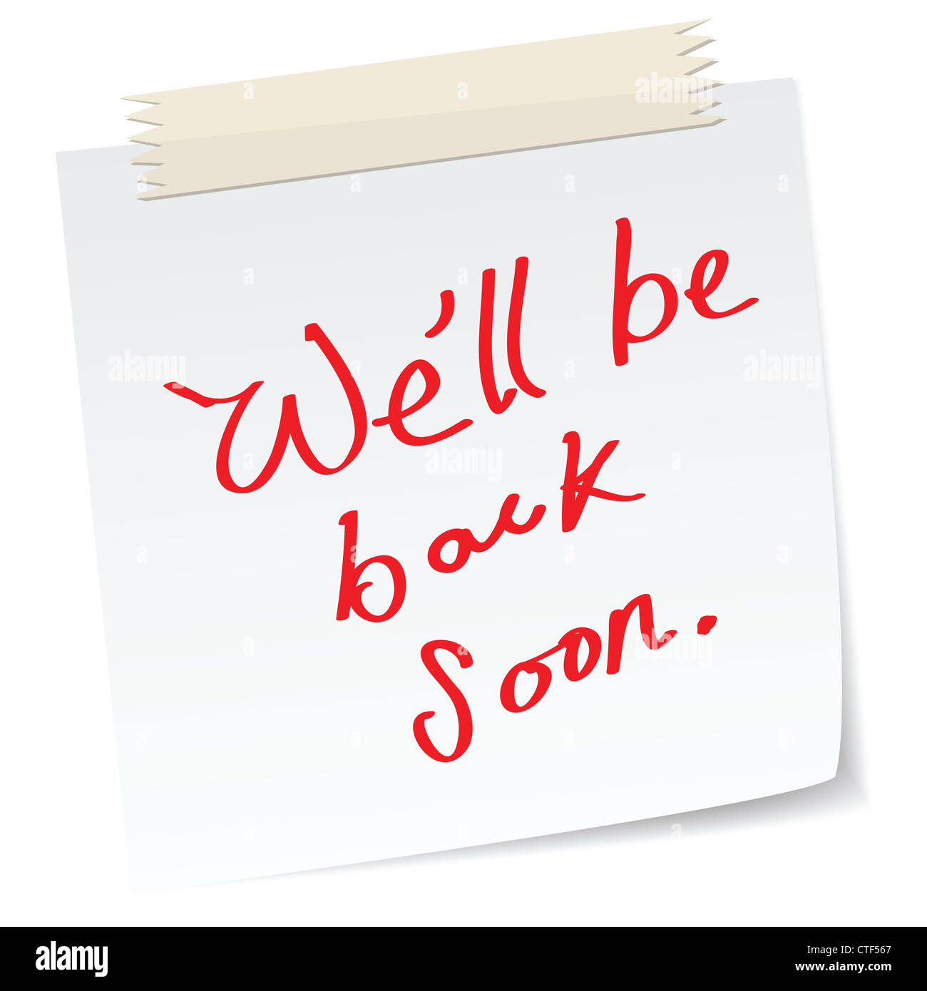 We will be back soon hi-res stock photography and images - Alamy