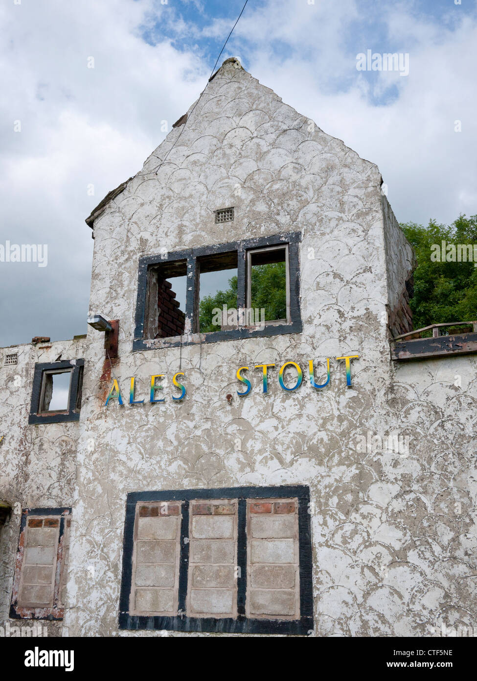 Horse and Jockey pub now disused and derelict, Saddleworth, Greater Manchester,UK. Stock Photo