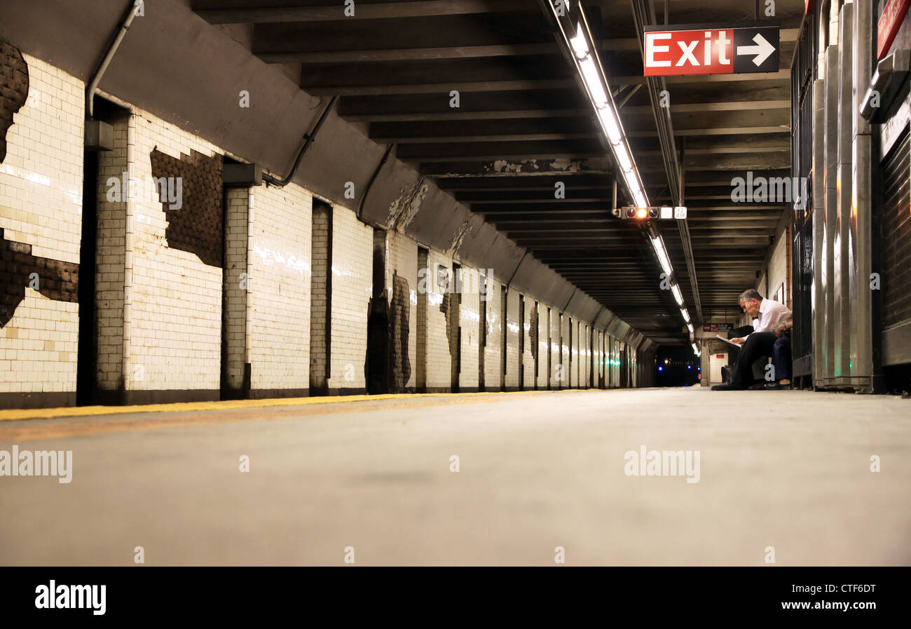 New York Subway Station Stock Photo