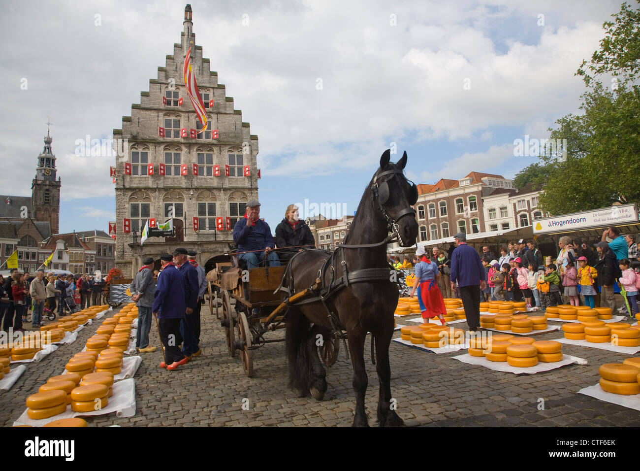 Cheese market Gouda Netherlands Stock Photo
