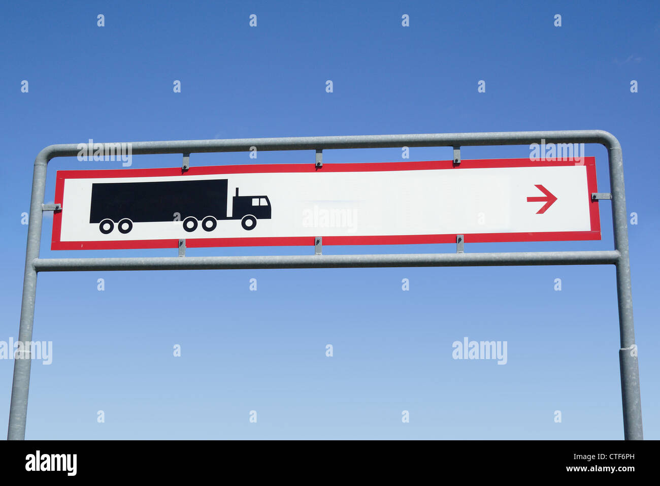 clean sign - arrow from truck (with empty space for your text Stock ...