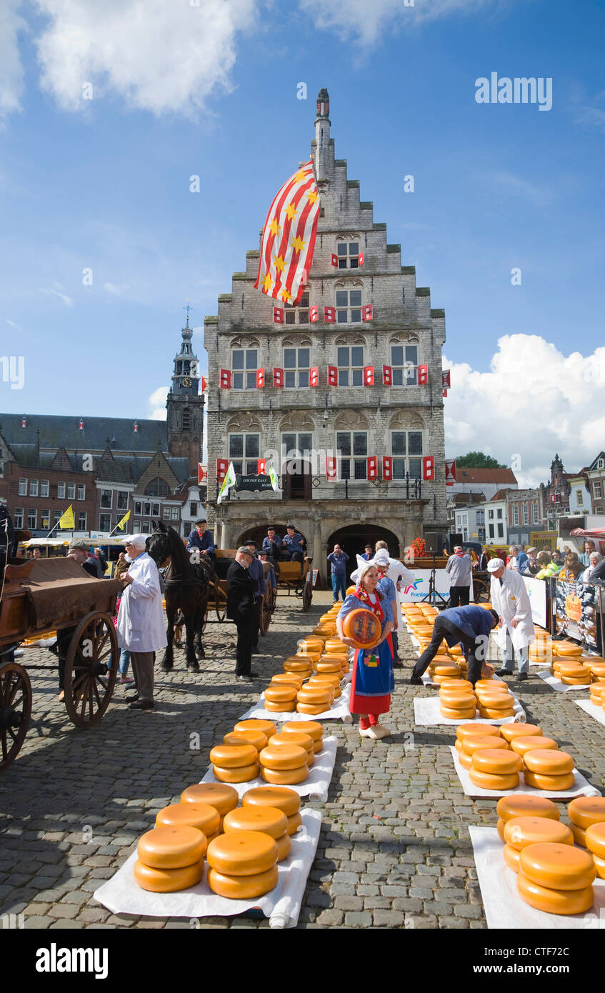 Gouda cheese market Netherlands Stock Photo