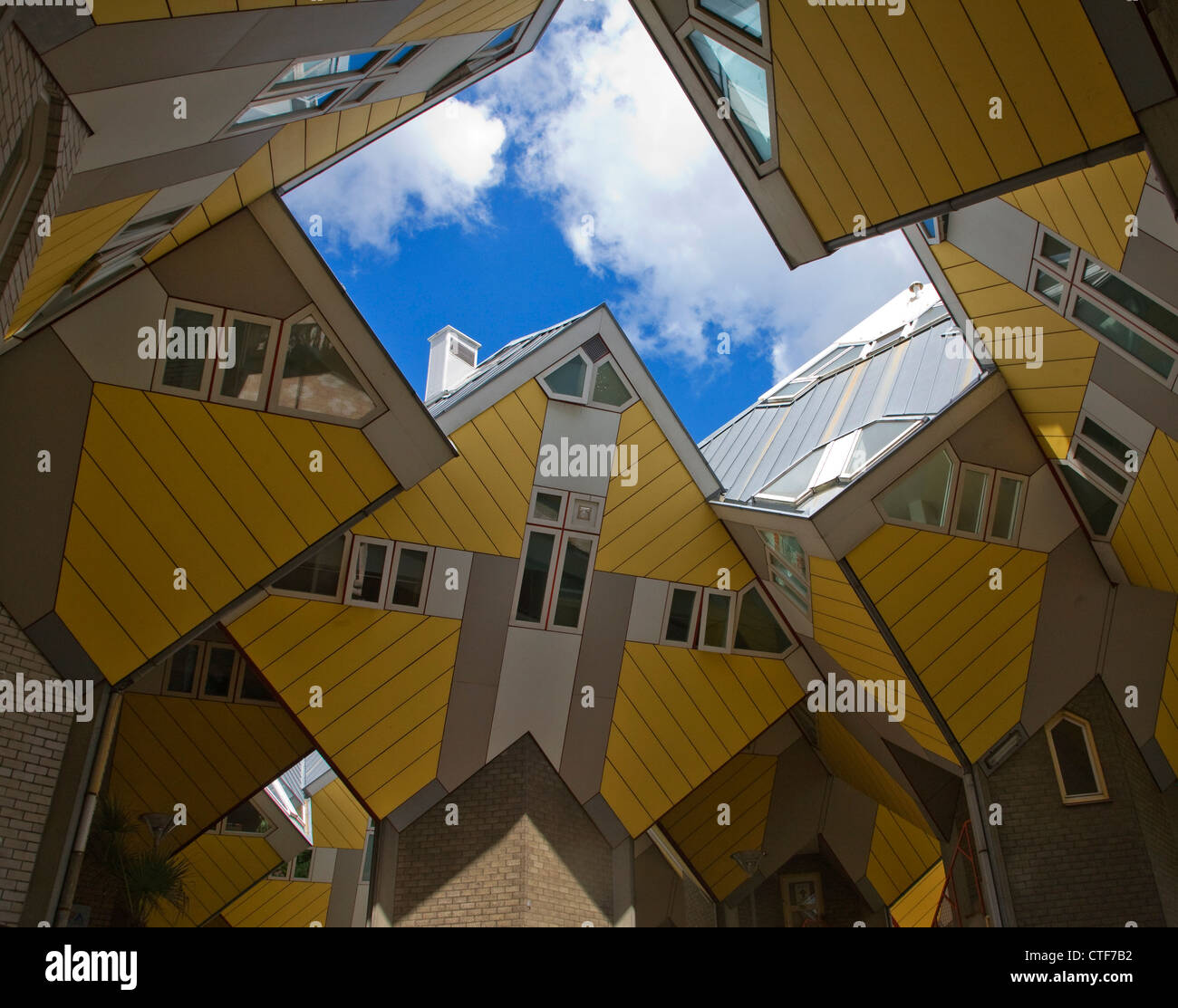Cube houses Blaak Rotterdam Netherlands Stock Photo