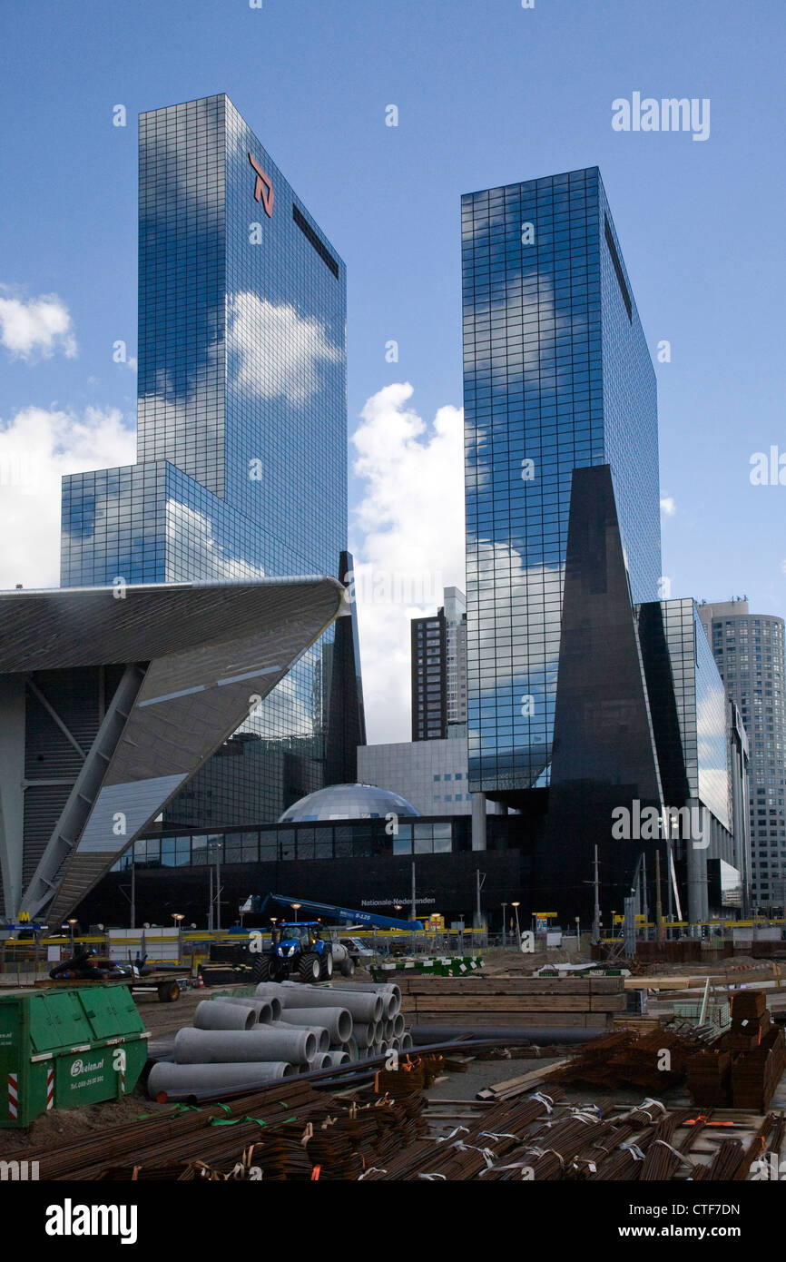 Clouds modern office buildings Rotterdam Netherlands Stock Photo - Alamy