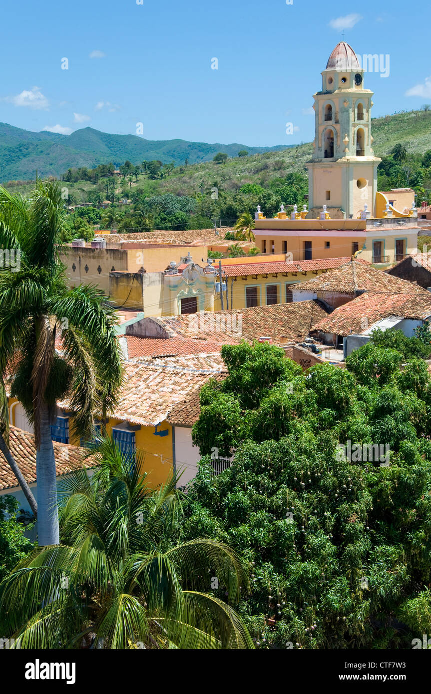 Panoramic View of the Convent of San Francisco, Trinidad, Cuba Stock Photo