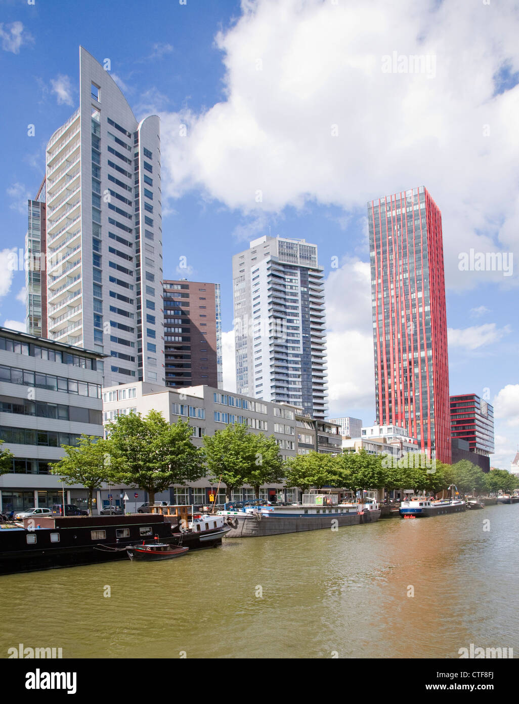 High rise office blocks and Red Apple residential apartments from