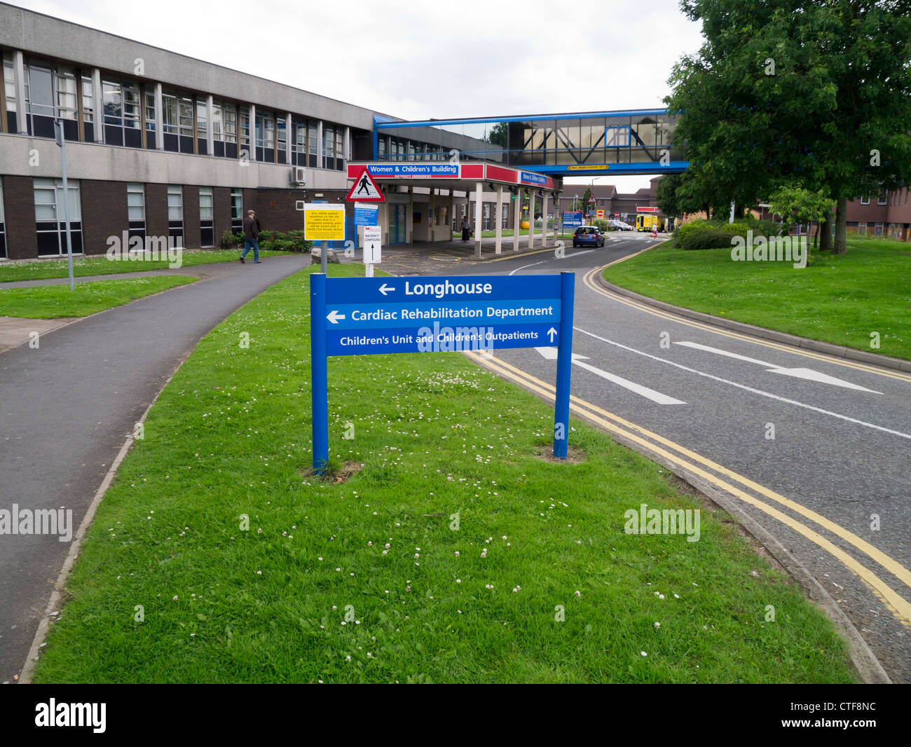 Countess of Chester Hospital signs at various locations on the site
