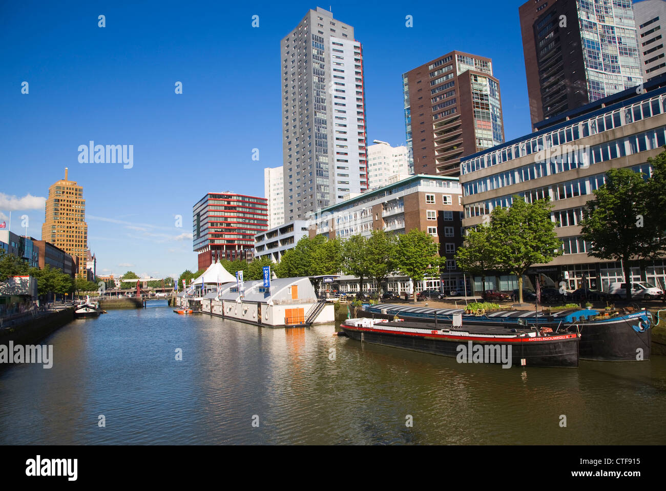 Modern architecture Wijnhaven, Rotterdam, Netherlands Stock Photo