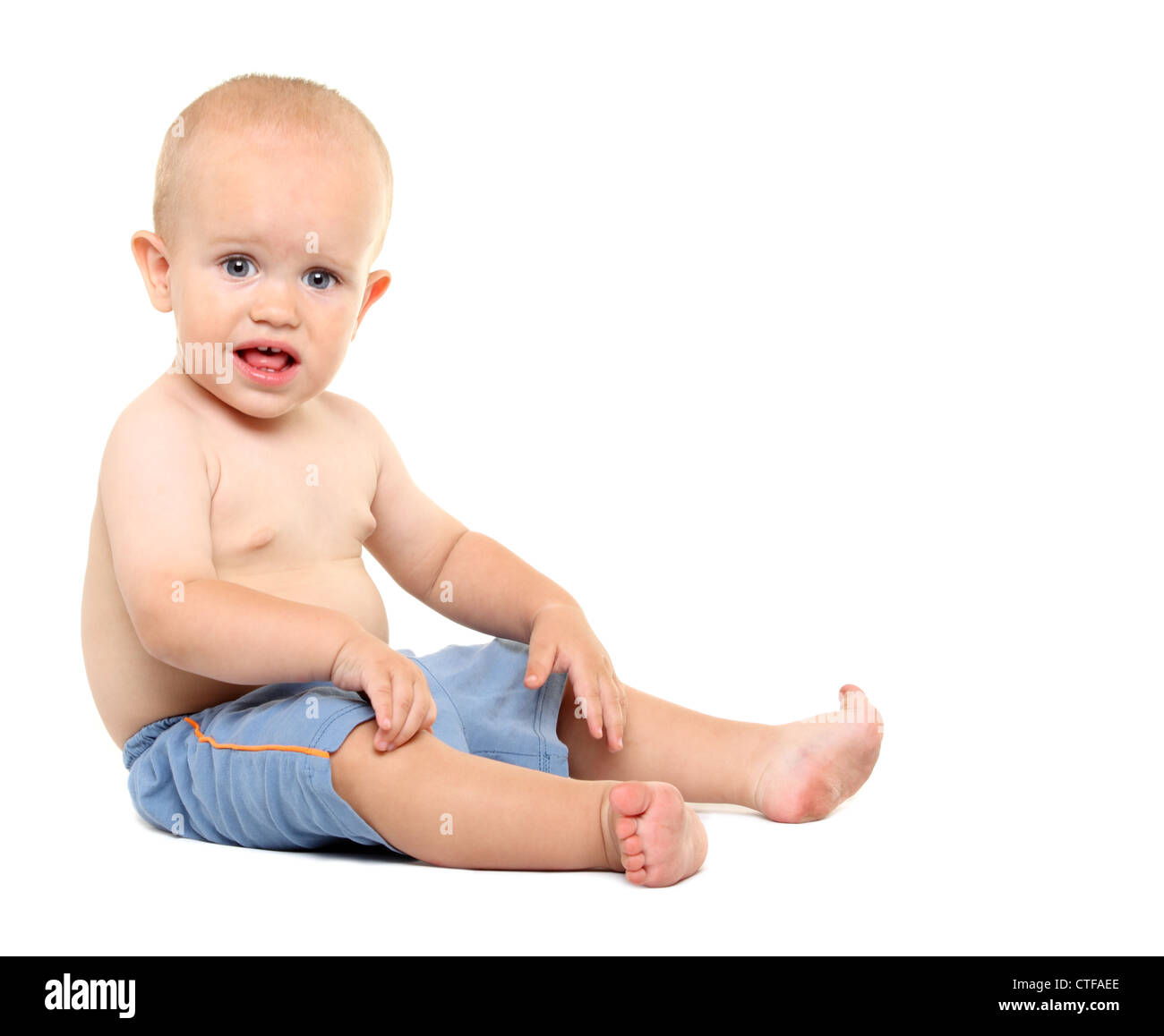 Portrait of little boy on the white background Stock Photo - Alamy