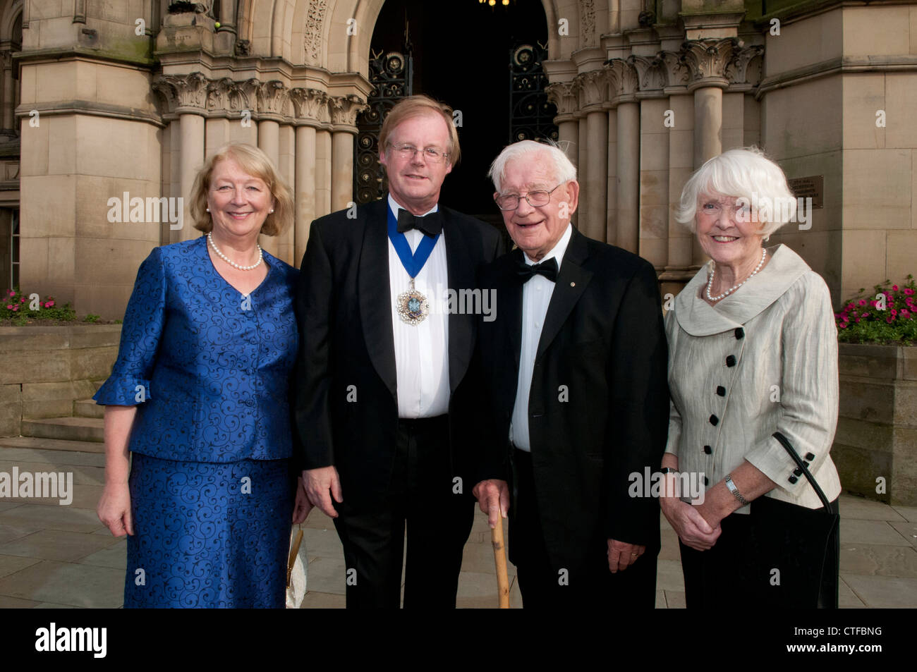 Lord mayor of London David Wootton and family in Bradford Stock Photo