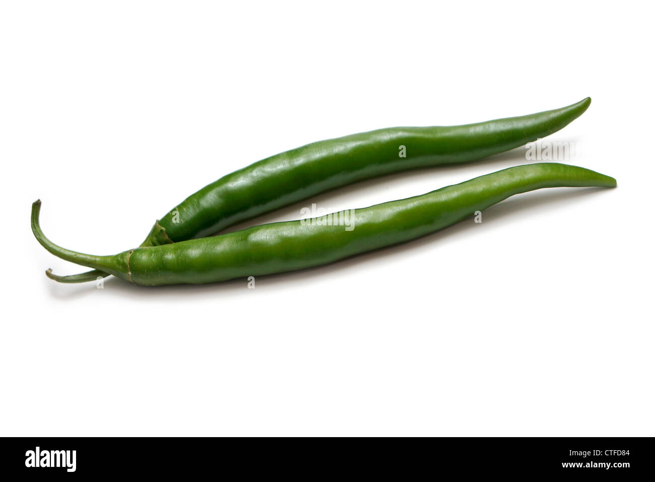 Hot Chili Peppers, Green Stock Photo