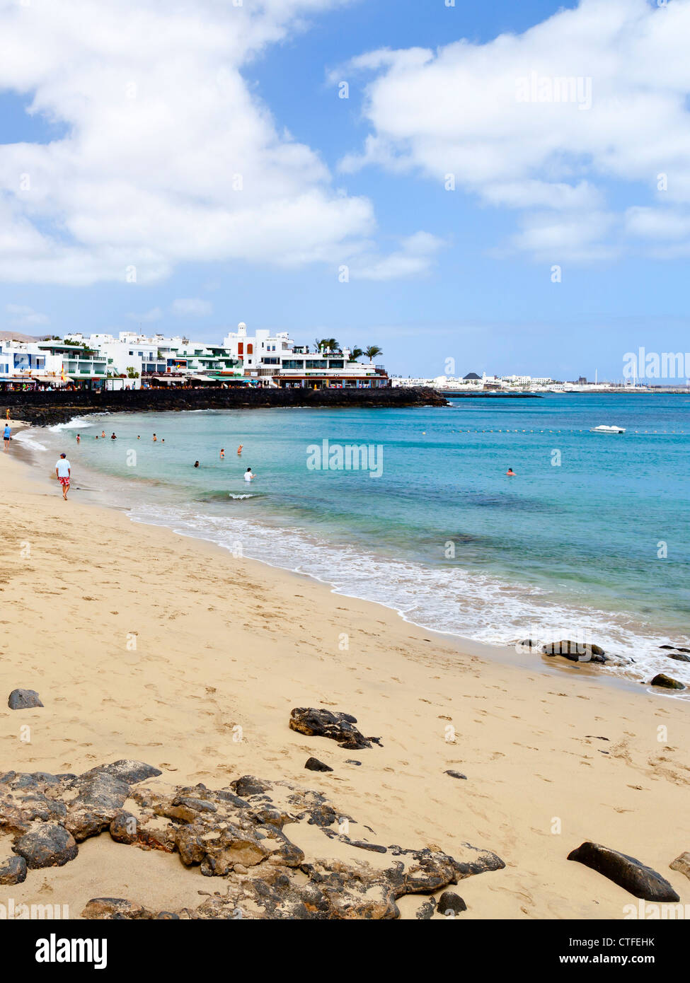 Playa Blanca beach - Playa Blanca, Lanzarote, Canary Islands, Spain, Europe Stock Photo