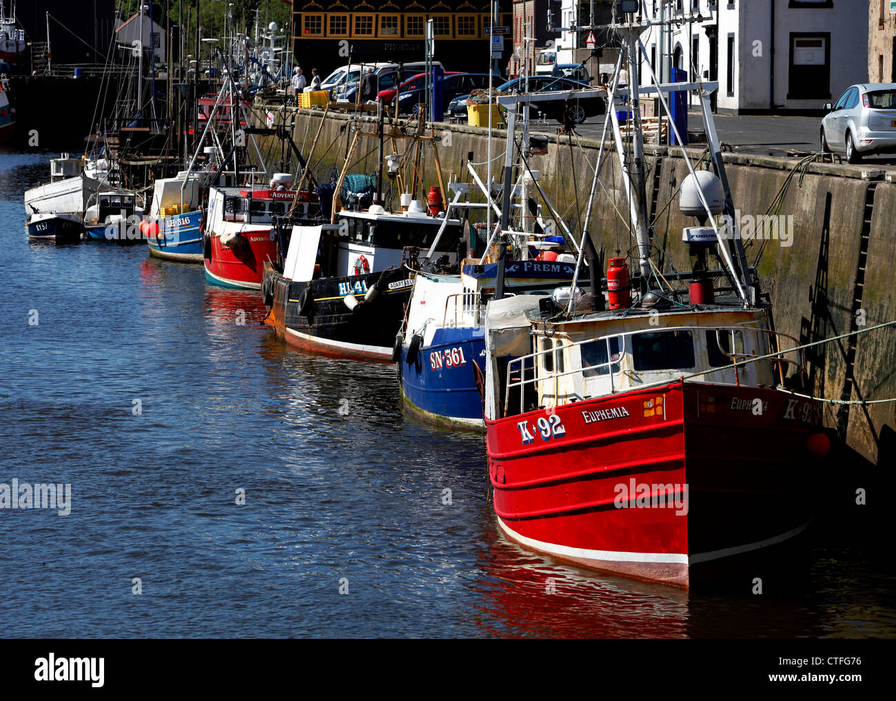 Fishing boats in Eyemouth harbour Stock Photo Alamy