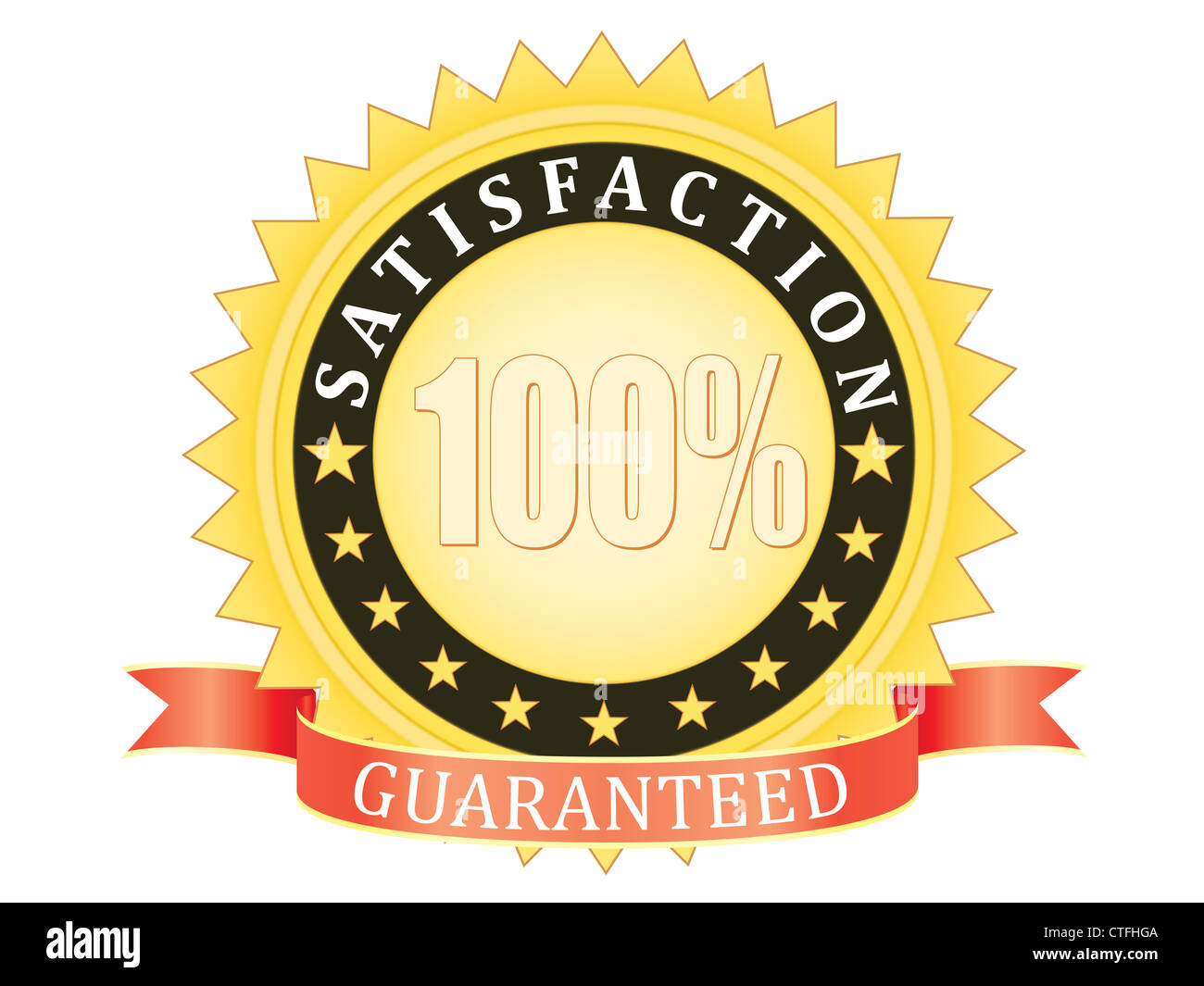 Satisfaction Guaranteed sign illustration Stock Photo Alamy