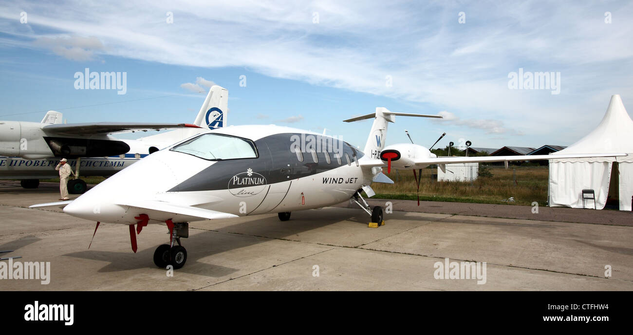 Piaggio P.180 Avanti (The international aerospace salon MAKS-2011) Stock Photo