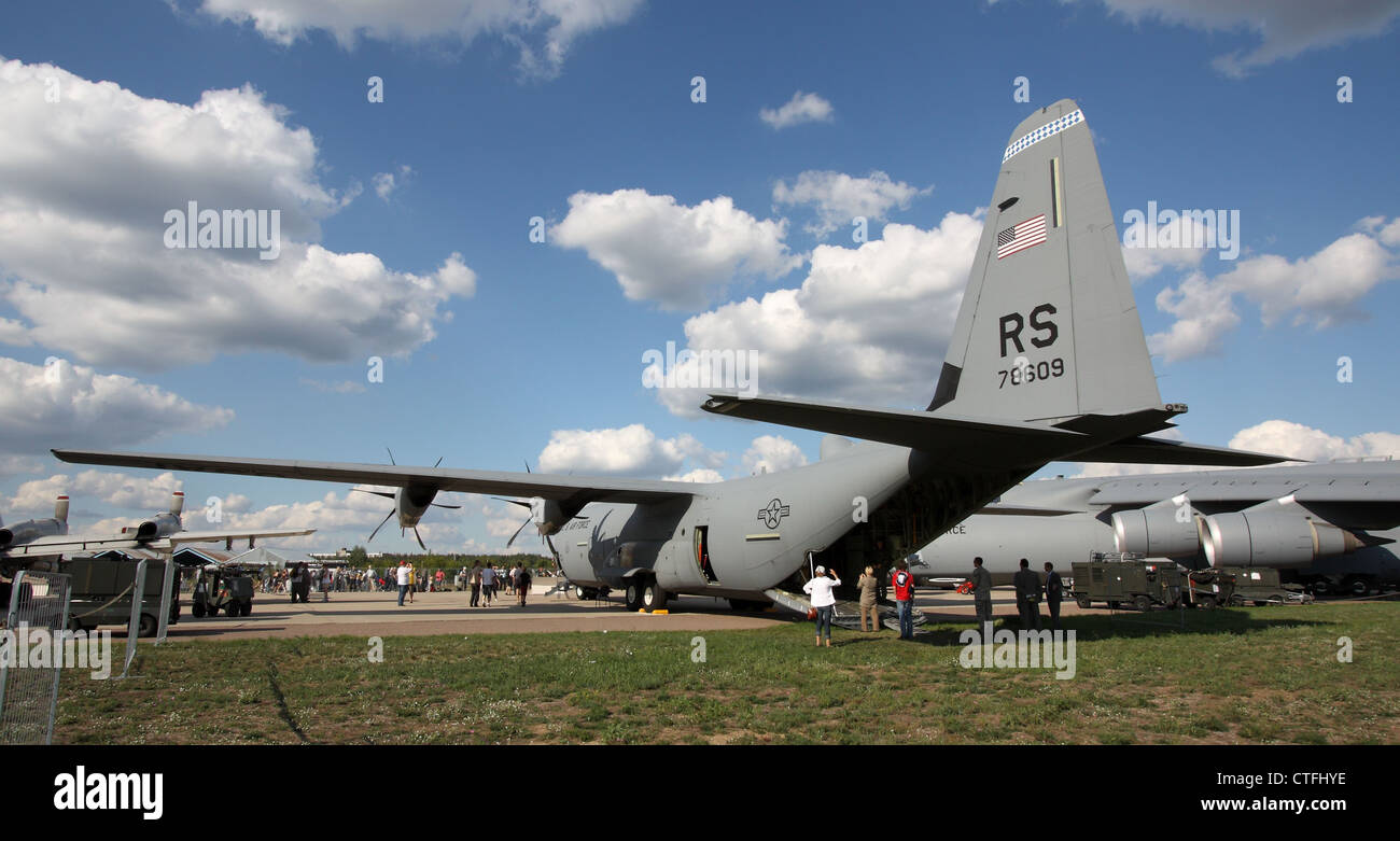 Lockheed C-130 Hercules (The international aerospace salon MAKS-2011 Stock Photo