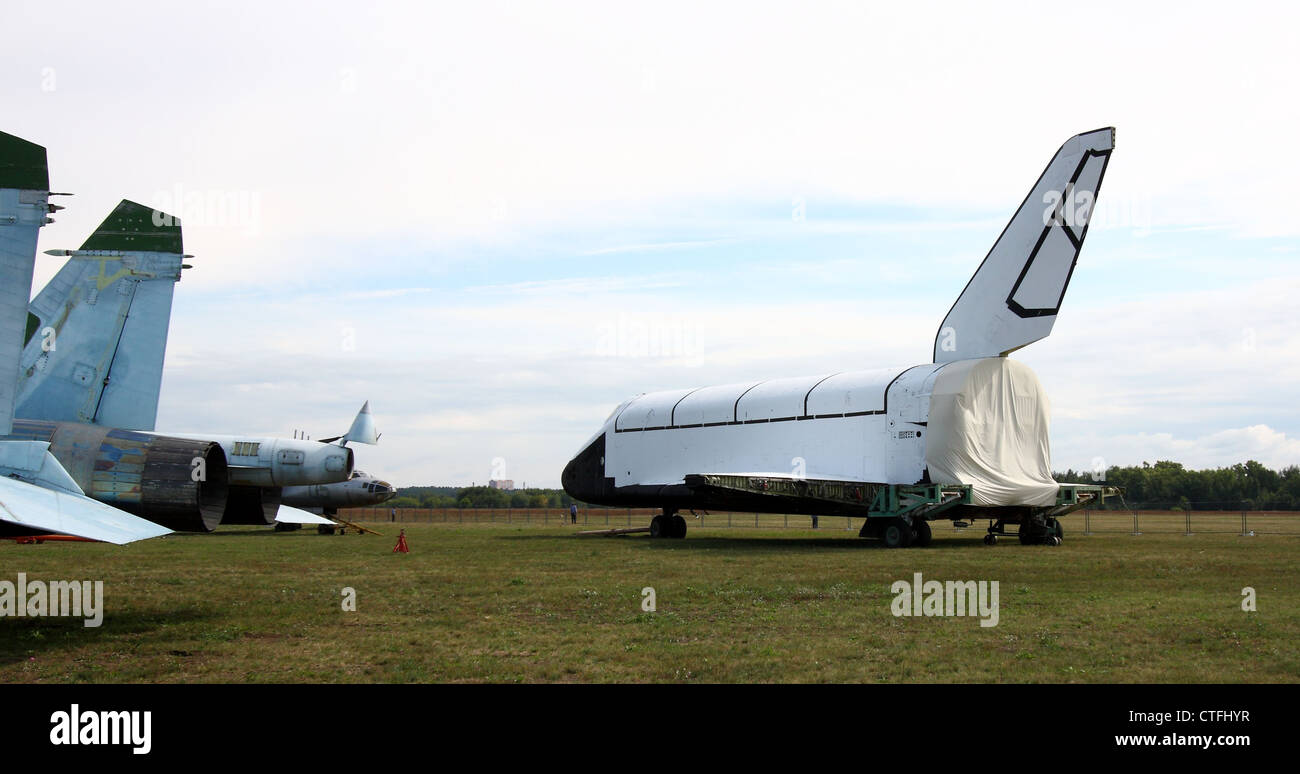 Old planes in Gromov Flight Research Institute territory Stock Photo