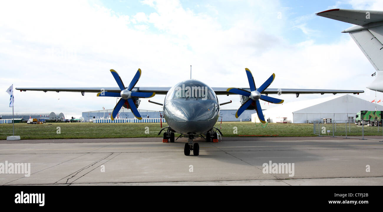 Antonov An-140-100 (The international aerospace salon MAKS-2011 Stock Photo