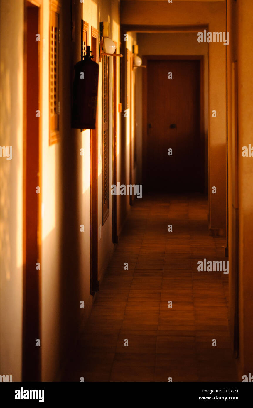 Corridor in an apartment block Stock Photo - Alamy