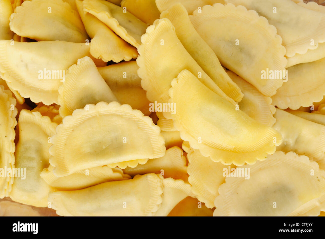 agnolotti pasta stuffed with spinach and ricotta cheese on white background Stock Photo Alamy