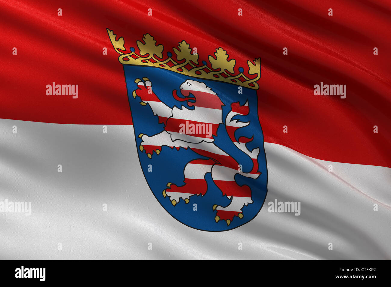 Hessen Landesflagge Stock Photo