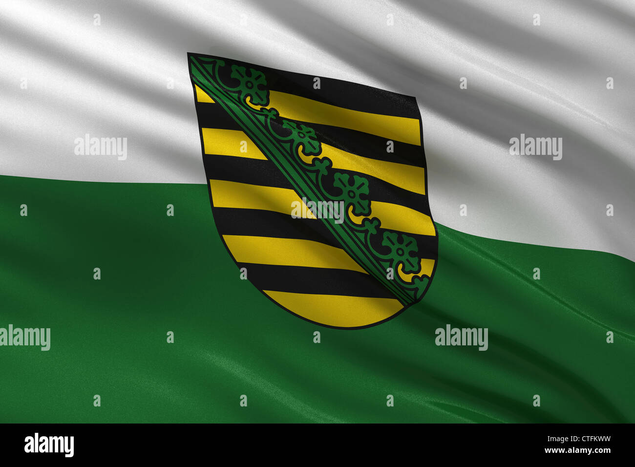 Sachsen Landesflagge Stock Photo