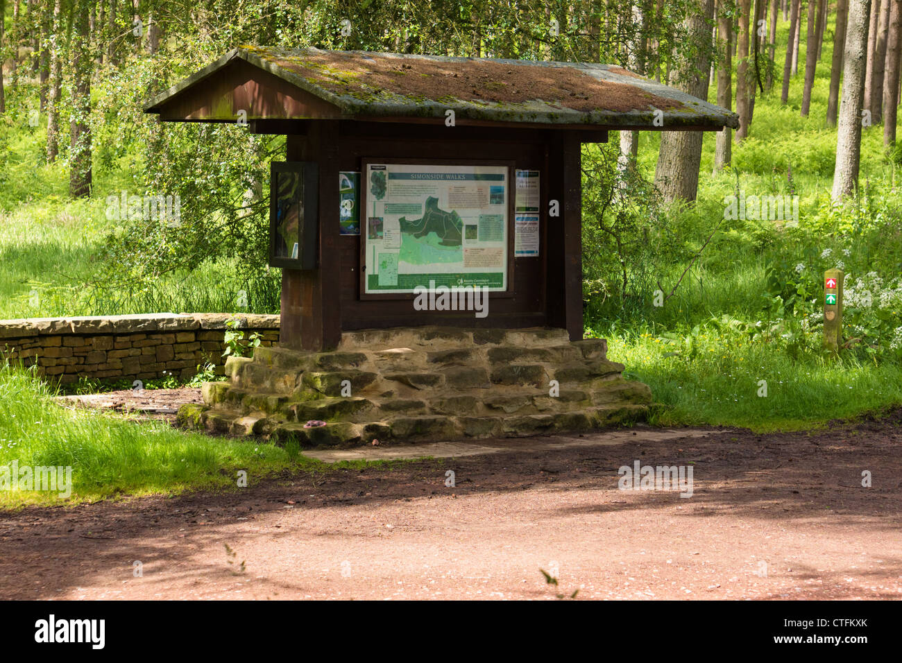 Information board uk woodland hi-res stock photography and images - Alamy