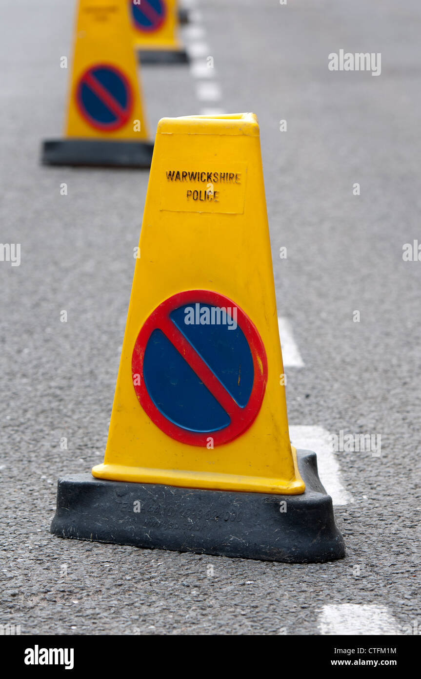 Police cones Stock Photo Alamy