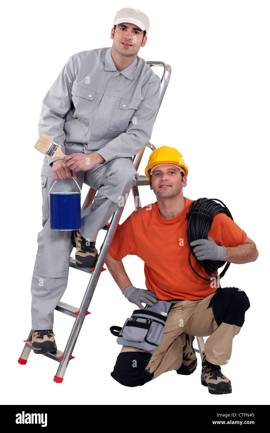 Painter and electrician Stock Photo Alamy