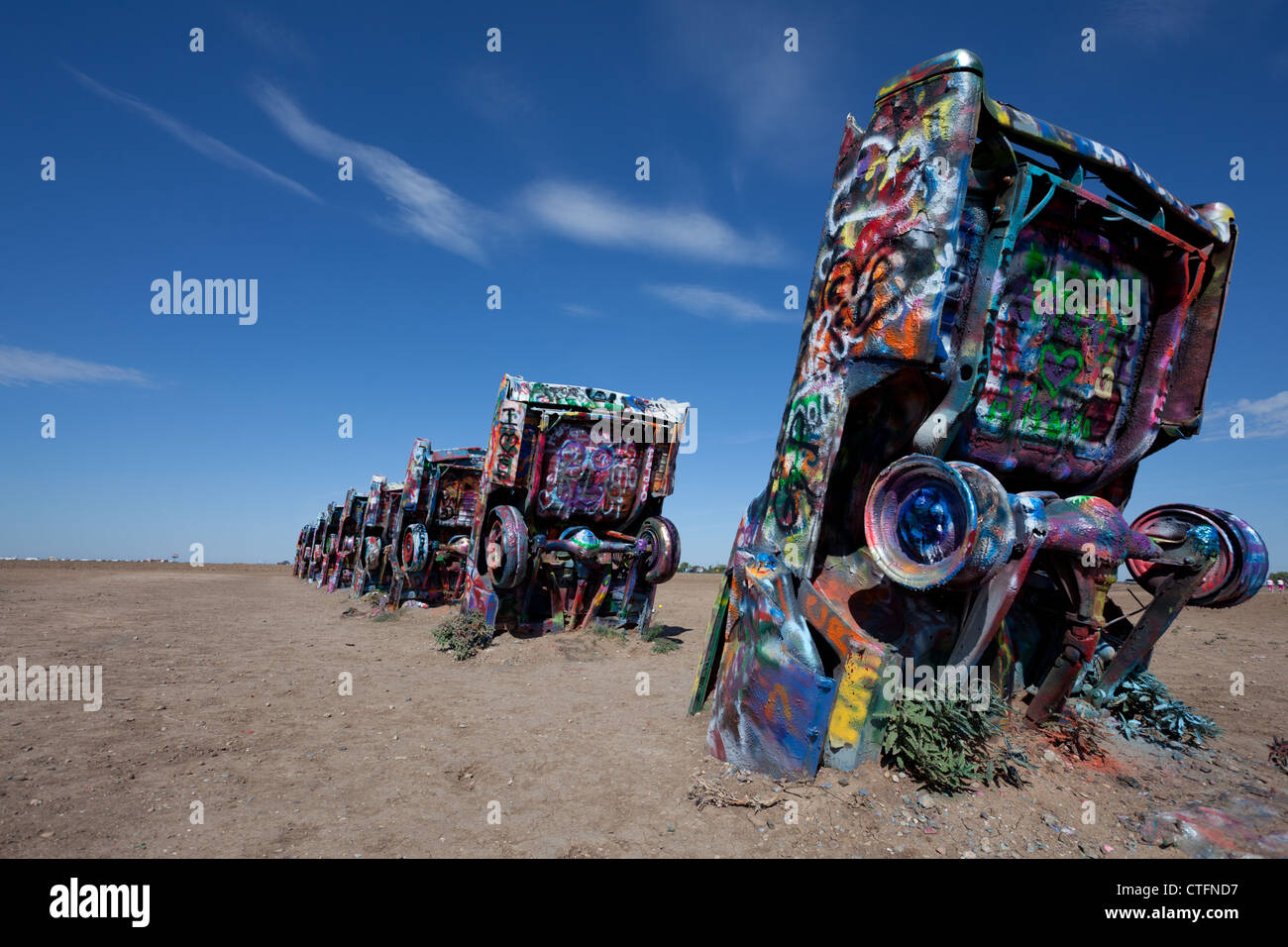 The famous Cadillac Ranch, Amarillo Texas Stock Photo - Alamy