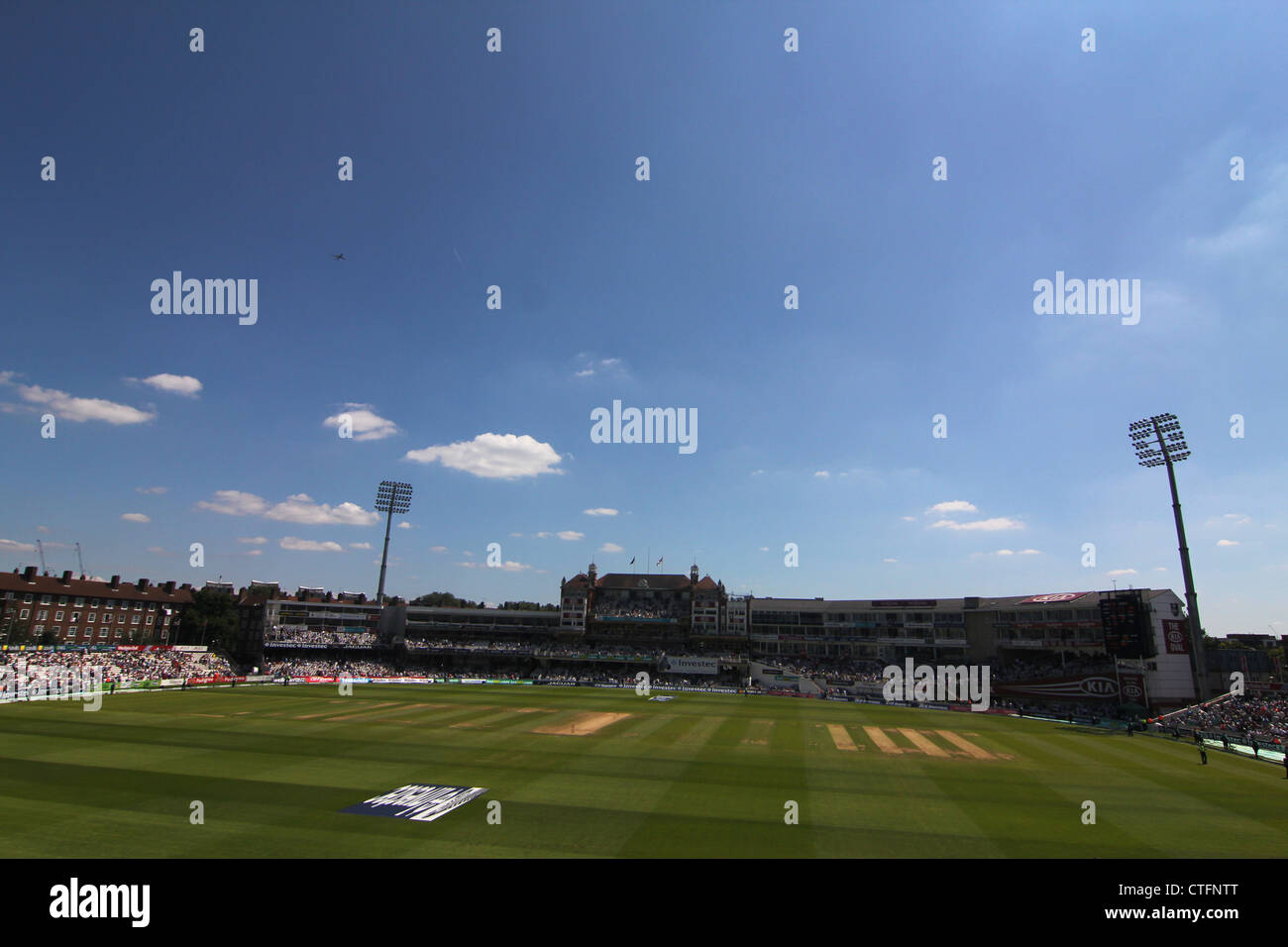 England v South Africa. 2nd Test. 2012. The Oval cricket ground, Kennington, London. Stock Photo