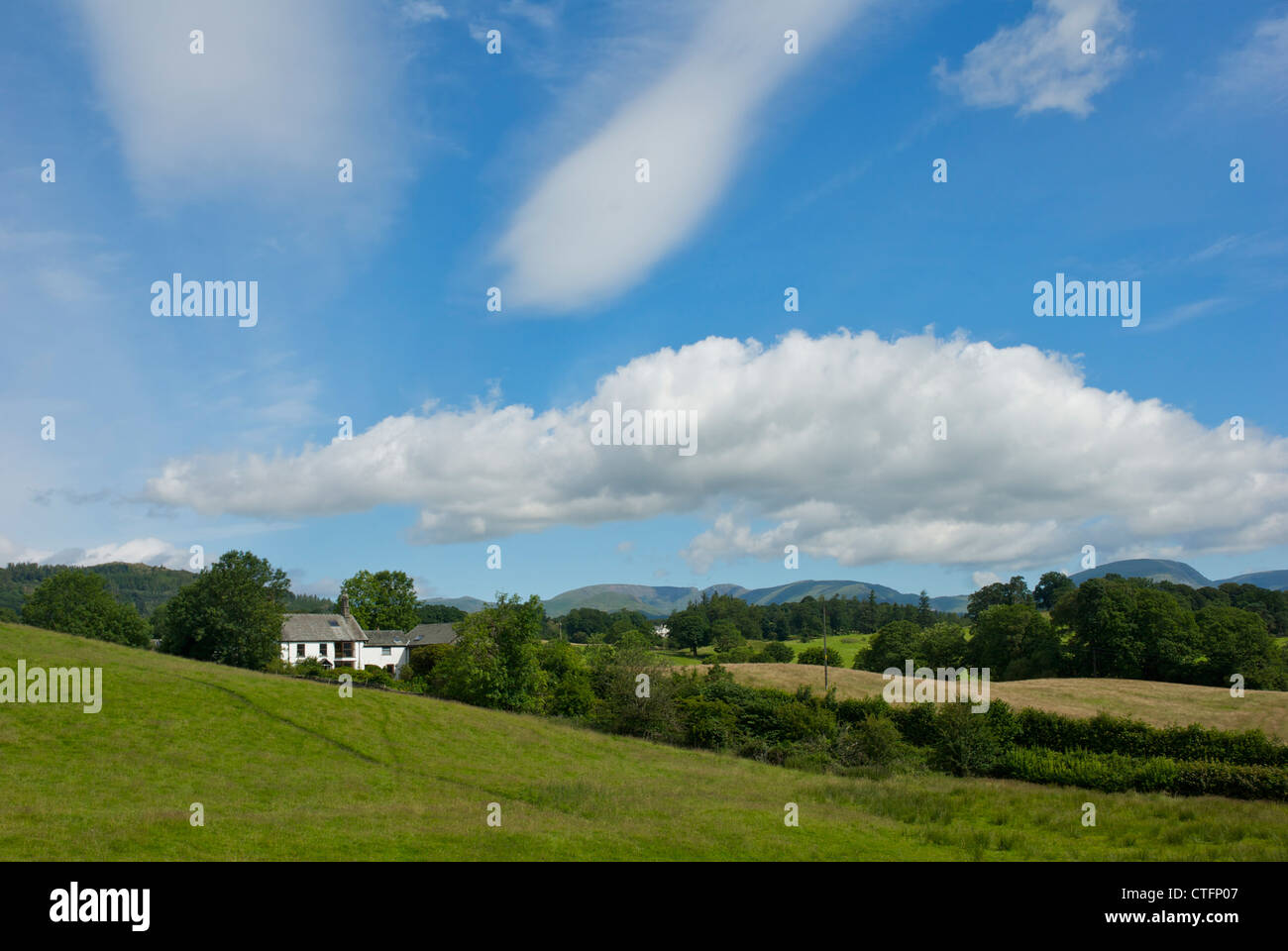 House near the village of Hawkshead, Lake District National Park, Cumbria, England UK Stock